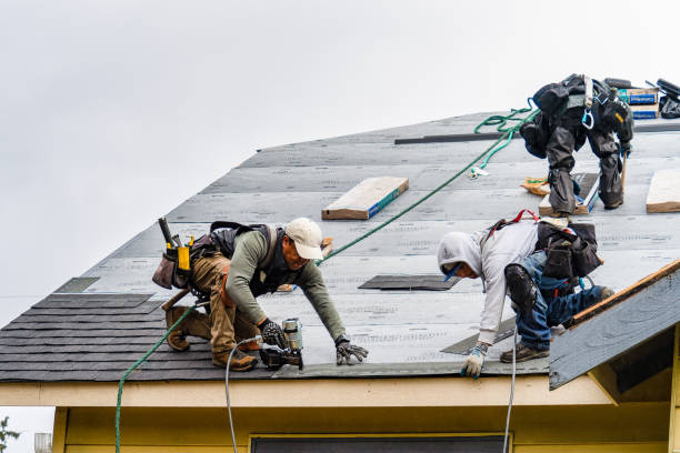 Professional Storm Damage Roof Repair technician working in Cedarpines Park, CA
